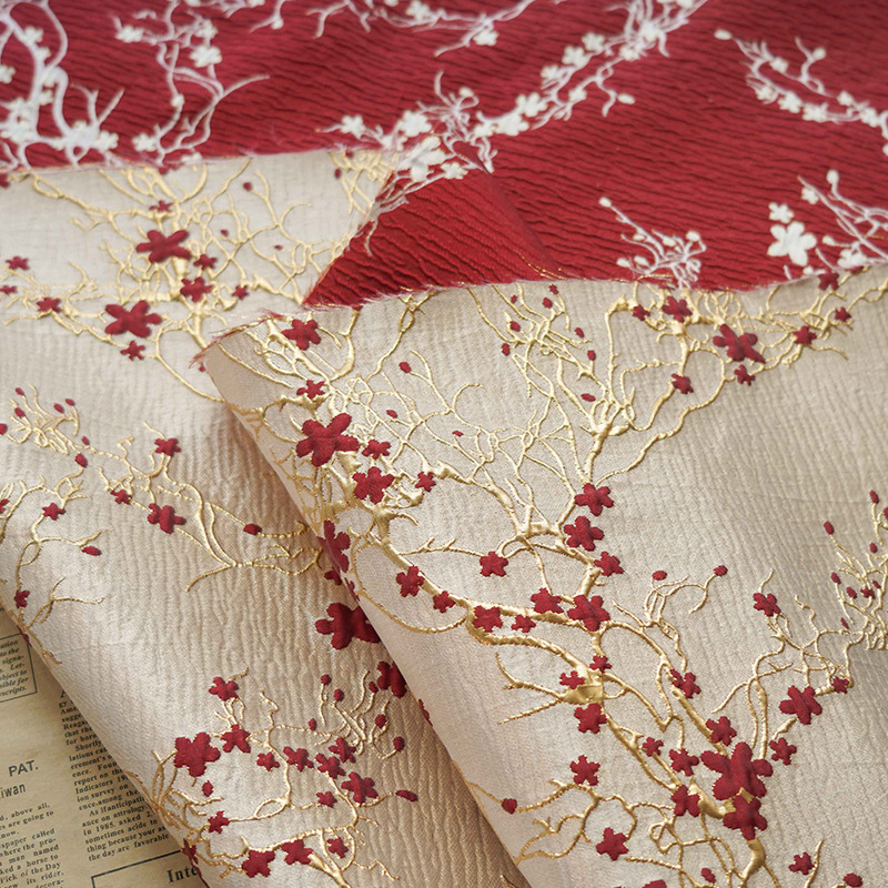 Luxury Home Textiles Usa - Tela Jacquard de flor de ciruelo
