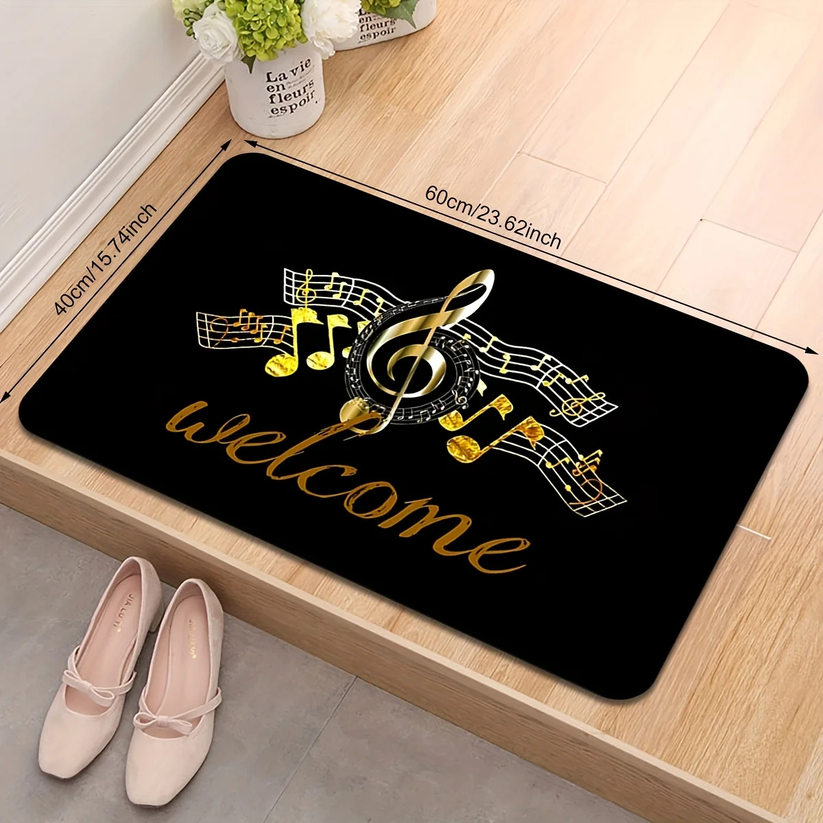 Home Textiles Notes - Alfombra de Lujo con Notas Musicales