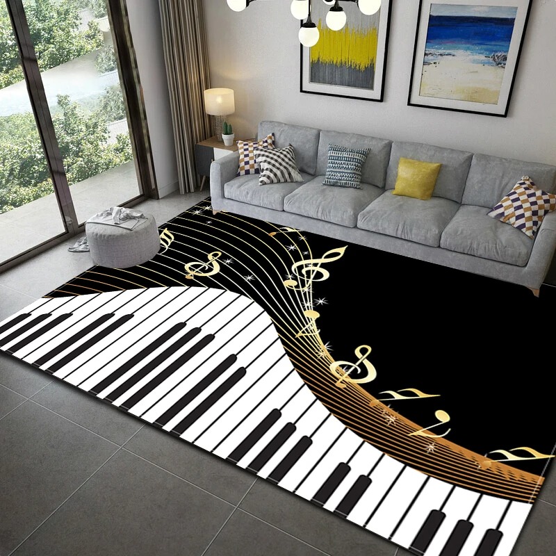 Home Textiles Notes - Alfombra de la serie temática musical