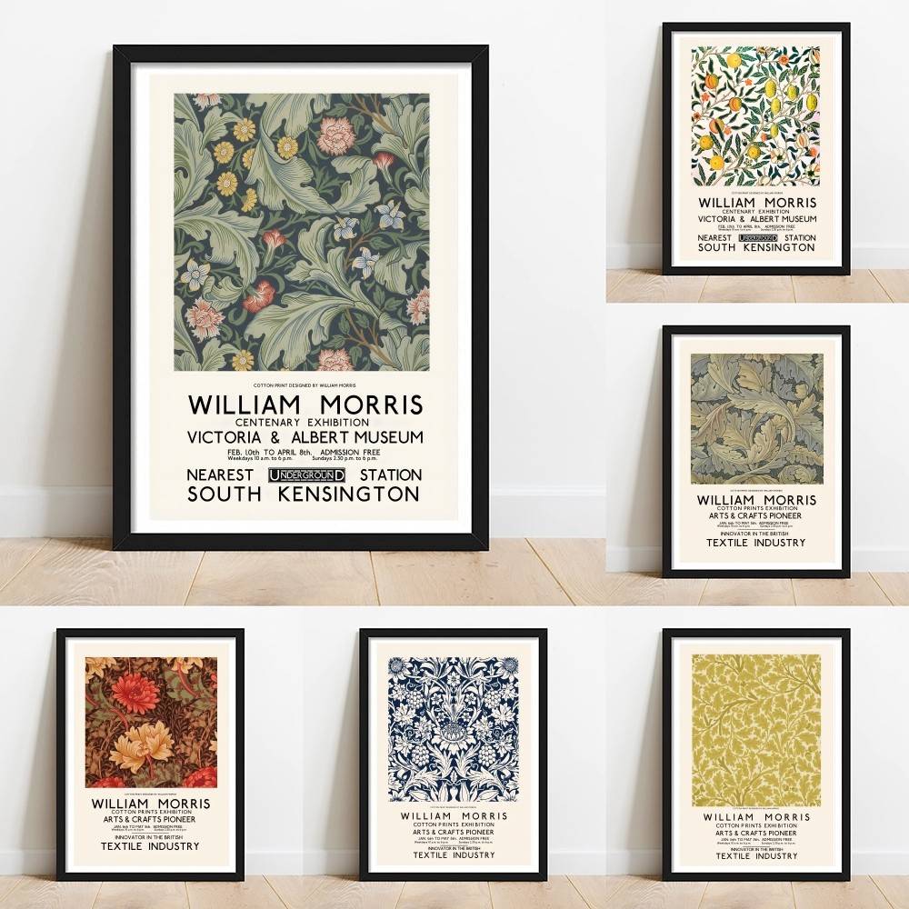 Home Textiles Exhibition - Póster de Papel con Diseño Floral