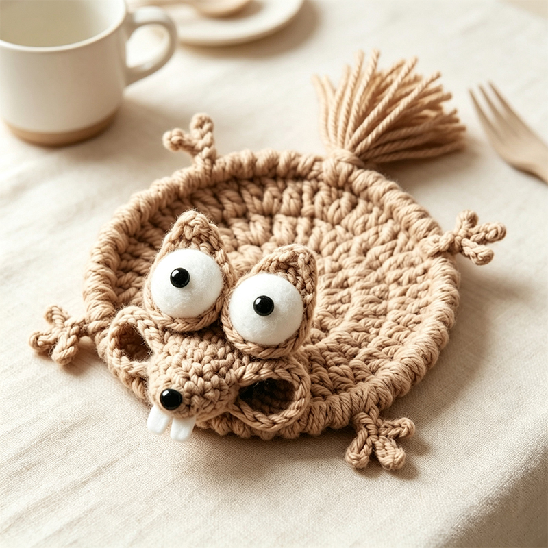 Posavasos de Animales Tejidos  - Home And Textiles Today reseña y precio