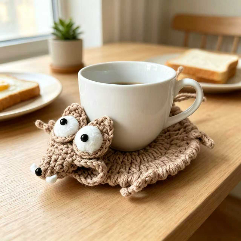 Posavasos de Animales Tejidos  - Home And Textiles Today reseña y precio