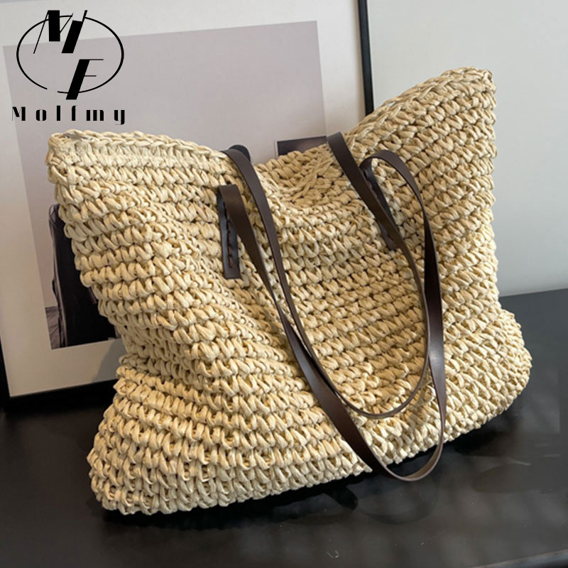Bolsos de mano tejidos de paja - Home Textiles Store reseña y precio