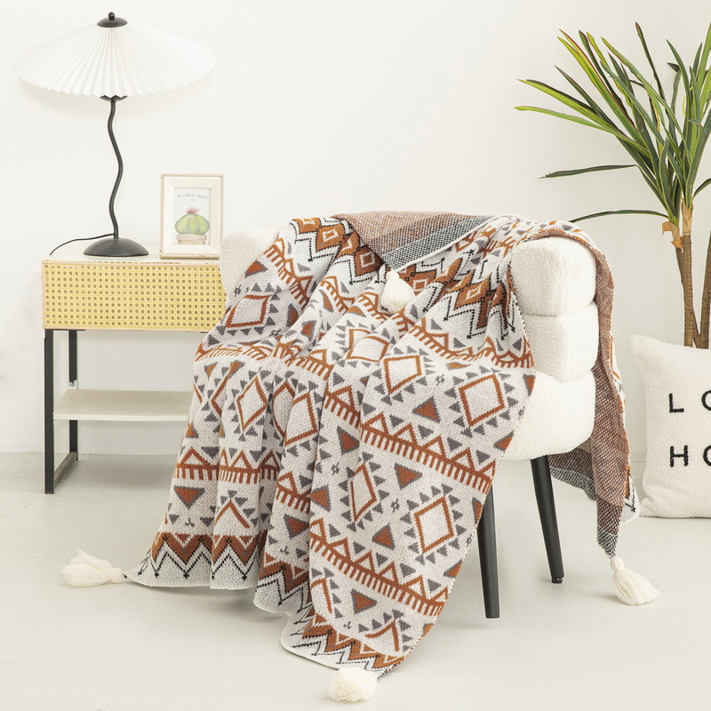 Manta Tejida Estampada Estilo  - Luxury Home Textiles Usa reseña y precio