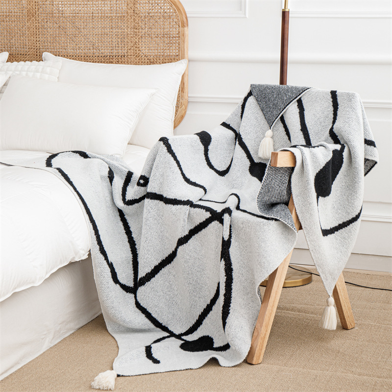 Manta Tejida Estampada Estilo  - Luxury Home Textiles Usa reseña y precio