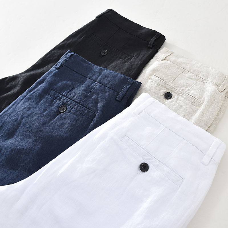 Pantalones informales de lino  - Home Textiles Store reseña y precio