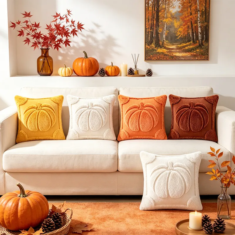 Funda de almohada de calabaza  - Home Textiles Manufacturer reseña y precio