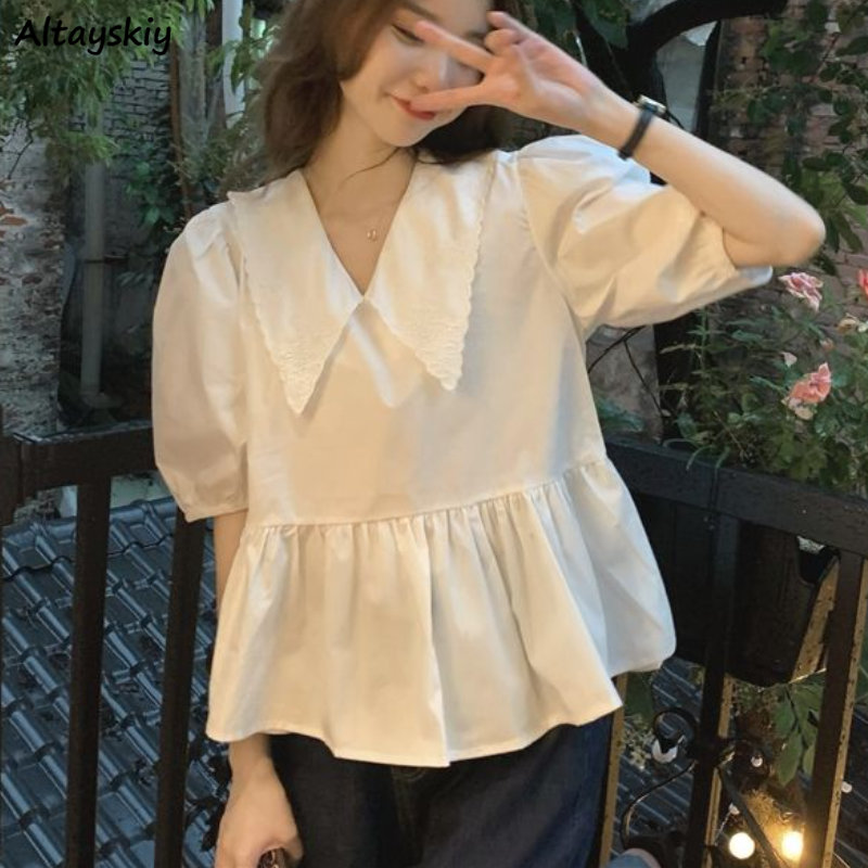 Blusas con cuello Peter Pan pa - Home Textiles Store reseña y precio