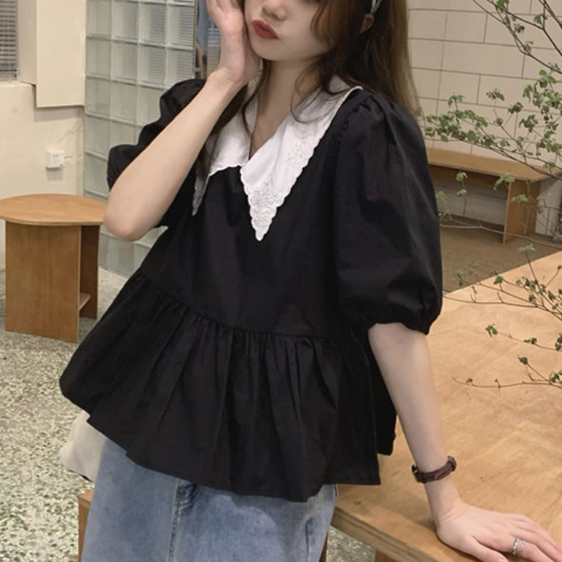 Blusas con cuello Peter Pan pa - Home Textiles Store reseña y precio