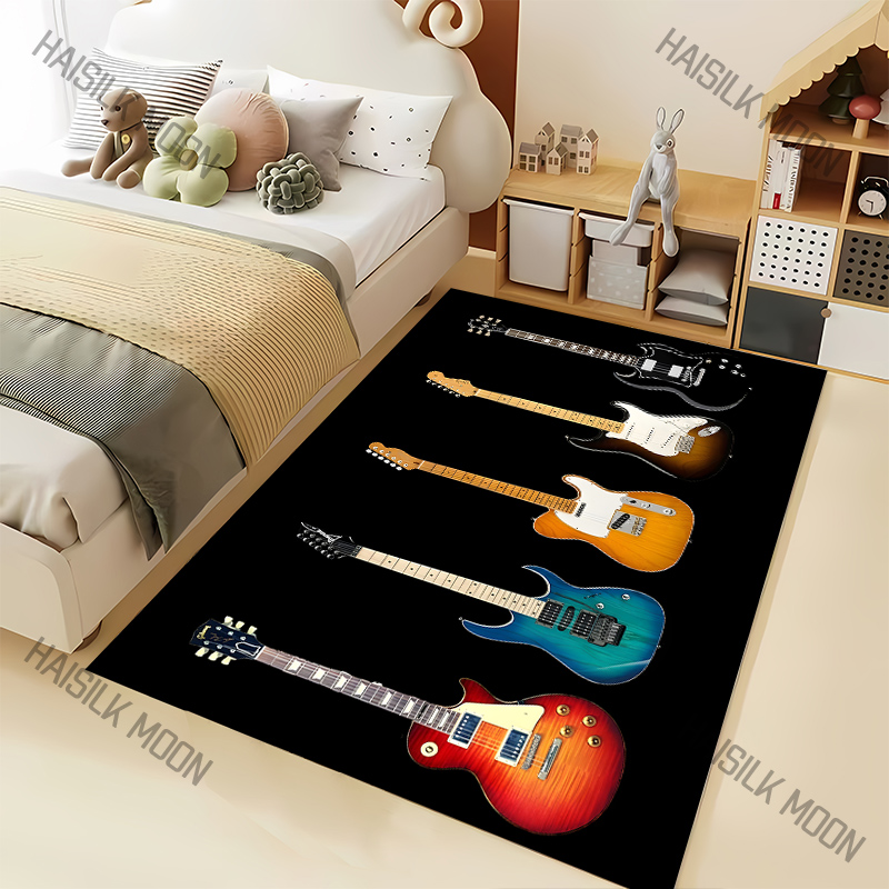 Alfombra con diseño de guitarr - Luxury Home Textiles Usa reseña y precio