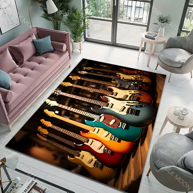 Alfombra con diseño de guitarr - Luxury Home Textiles Usa reseña y precio