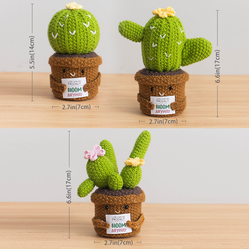 Cactus y Girasol de Ganchillo  - Home And Textiles Today reseña y precio